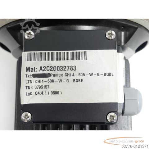 Control unit  Pumpen-Berthold CHI 4-60A-W-G-BQBE Universalpumpe SN:0795157