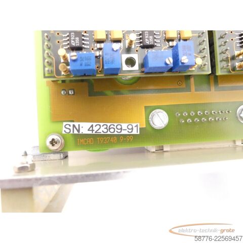 Component Siemens Control Board Differential IMCAD T93740 9-99 Platine SN 42369-91