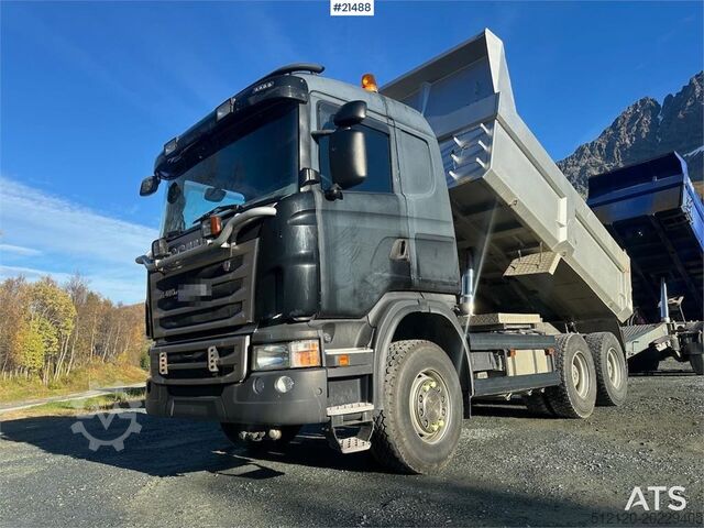 Tipper Scania G480 6x4 snow rigged tipper truck w/ two sets of t