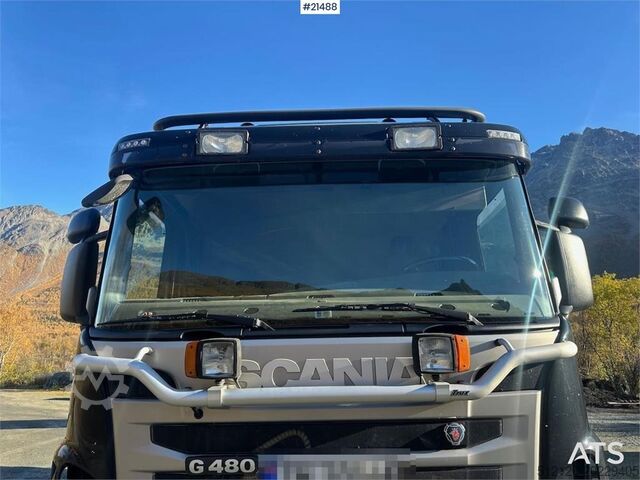 Tipper Scania G480 6x4 snow rigged tipper truck w/ two sets of t
