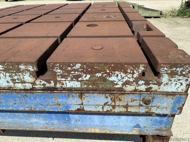 Cast iron bed Taque fonte rainurée - Floor Plate 2300 x 1900 x 200 mm