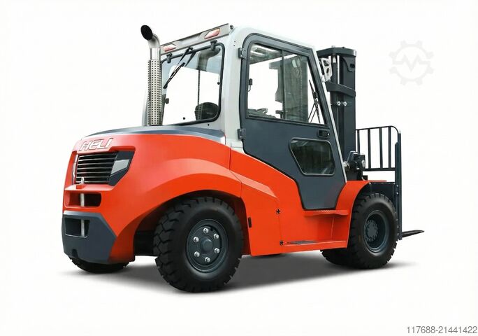 Diesel front loader Heli CPCD50-G3-5t - 4,5m Hub Duplex Vollkabine Garantie