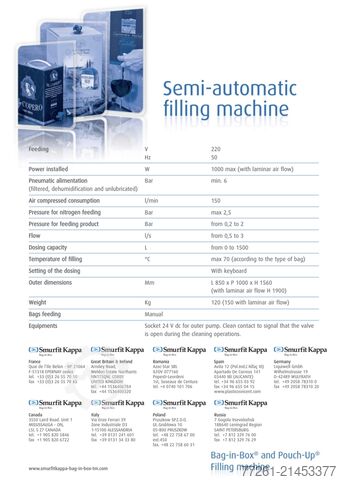 Beverage production machine BAG-IN-BOX SEMI AUTO FILLER Smurfit Kappa Vitop, ITALY, 2016