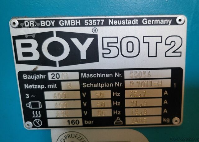 Injection molding machine BOY 50 T2