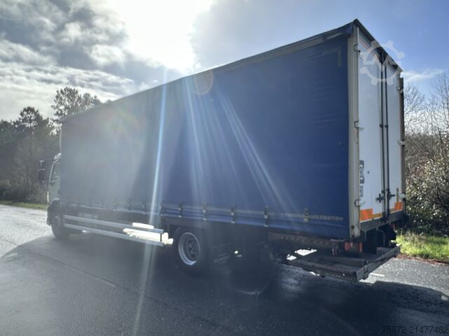 Flatbed truck with tarp DAF LF 290 EURO 6 TAULINER 19T