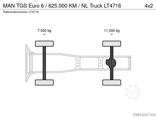 Standard tractor MAN TGS Euro 6 / 625.000 KM / NL Truck