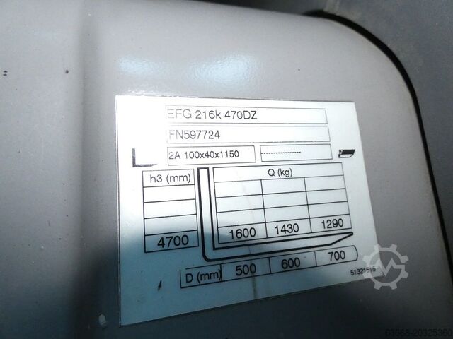 Elektro 3 Rad-Stapler Jungheinrich EFG 216k-470DZ