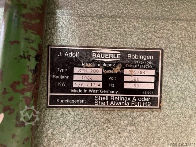 Swivel milling machine Bäuerle SFM 200