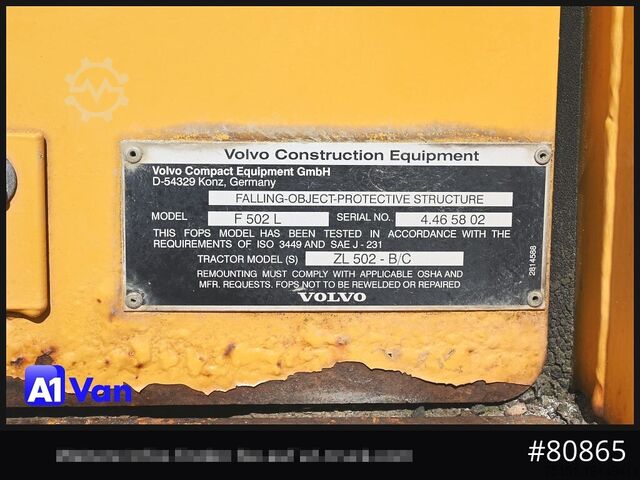 Customized van VOLVO Volvo ZL 502-C