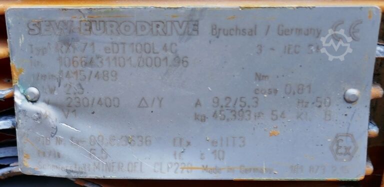 8300 liter heatable/coolable pressure vessel made of V2A stainless steel with propeller agitator 9551