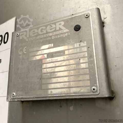 29,000 litre heatable/coolable vacuum mixer with beam agitator made of V4A stainless steel K0081