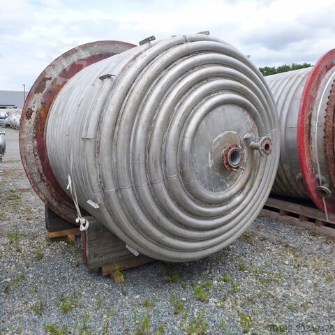 8651 litre pressure vessel / reactor made of V2A with frame blade agitator 9203