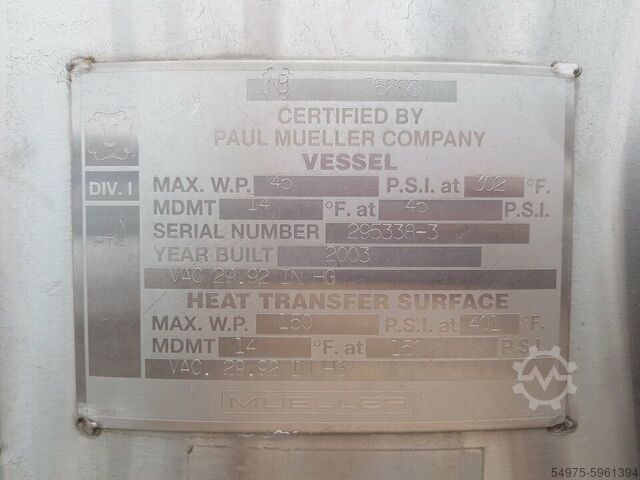Stainless steel tank Pressure vessel Tank 10563