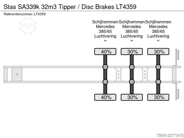Tipper Stas SA339k 32m3 Tipper / Disc Brakes