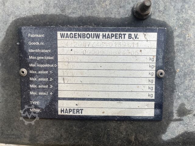 Hapert Indigo LF2 machinetransporter Hapert Indigo LF2 machinetransporter