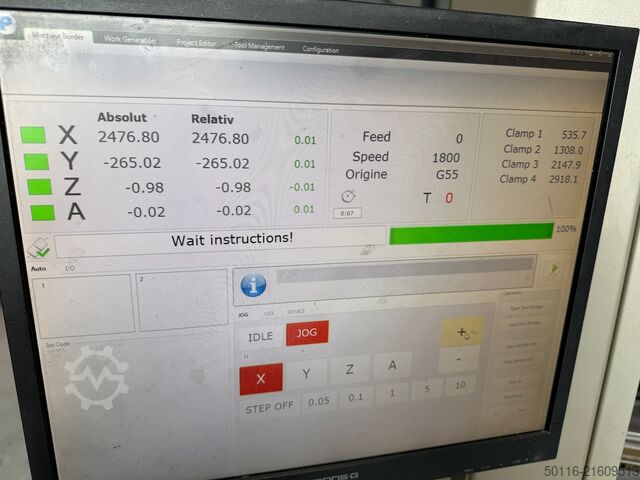 4-Achs-Bearbeitungszentrum Pertici P104