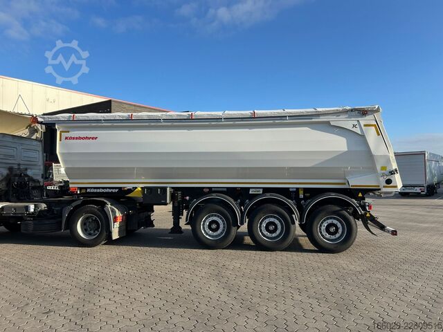 Tipper semitrailer KÄSSBOHRER SKS.Y 27m³ Stahlmulde Cramaro elektr. Verdeck