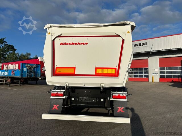 Tipper semitrailer KÄSSBOHRER SKS.Y 27m³ Stahlmulde Cramaro elektr. Verdeck