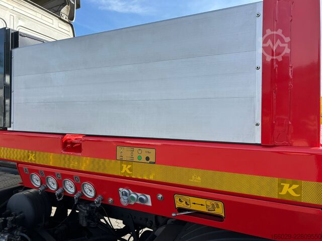 Low loader semitrailer KÄSSBOHRER SLH S HS 3/H Tieflader Zwangslenkung hydr. Bett
