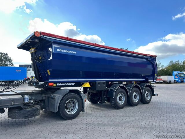 Tipper semitrailer KÄSSBOHRER SKS.Y 27m³ Stahlmulde Cramaro elektr. Verdeck