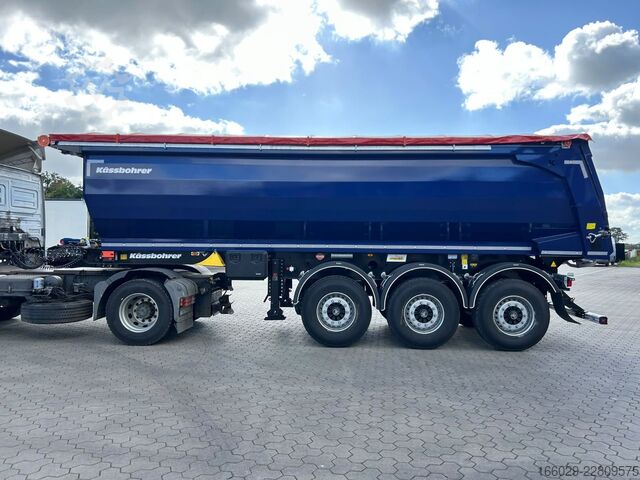 Tipper semitrailer KÄSSBOHRER SKS.Y 27m³ Stahlmulde Cramaro elektr. Verdeck