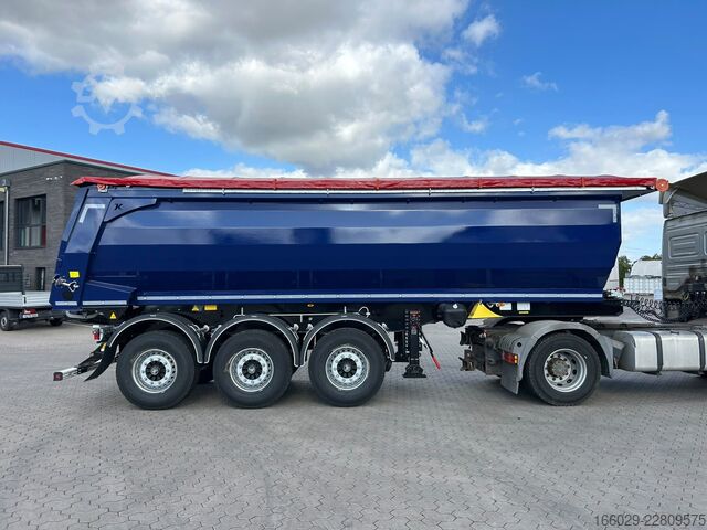 Tipper semitrailer KÄSSBOHRER SKS.Y 27m³ Stahlmulde Cramaro elektr. Verdeck
