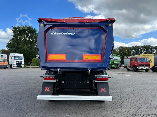 Tipper semitrailer KÄSSBOHRER SKS.Y 27m³ Stahlmulde Cramaro elektr. Verdeck