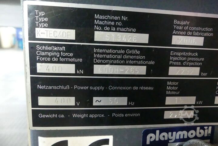 Spritzgießmaschine inkl Peripherie FERROMATIK MILACRON K-TEC 40