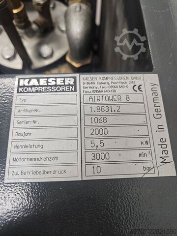 Schraubenkompressor mit Kältetrockner Kaeser airtower 8 