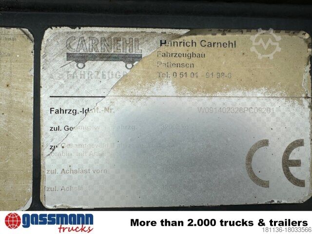 Tipper semitrailer Carnehl CHKS/HH, Stahlmulde ca. 25m³
