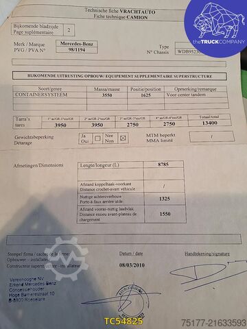 Container transportation Mercedes-Benz Actros 3235