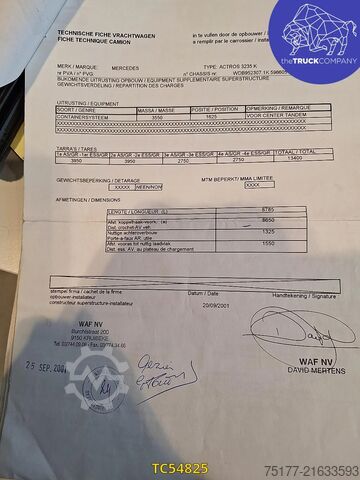 Container transportation Mercedes-Benz Actros 3235