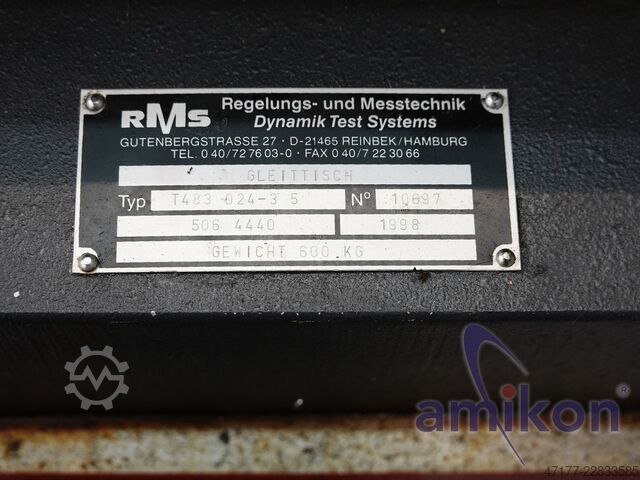 Vibrations Schwingprüfanlage RMS SWR 900 SW 3709 u. TGD 6000
