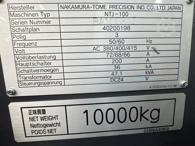 CNC-Dreh- und Fräszentrum Nakamura-Tome NTJ-100