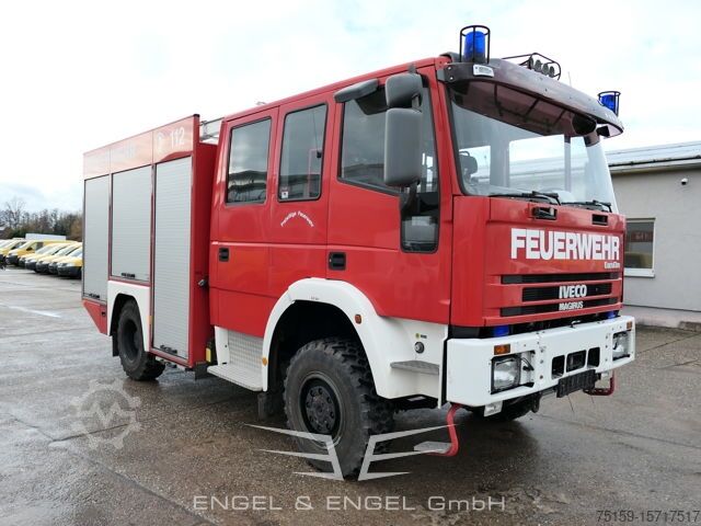 Sonderaufbau-LKW iveco FF 95 E 18W LF 8/6 DoKa 4X4 SFZ FEUERWEHR Löschfahrzeug