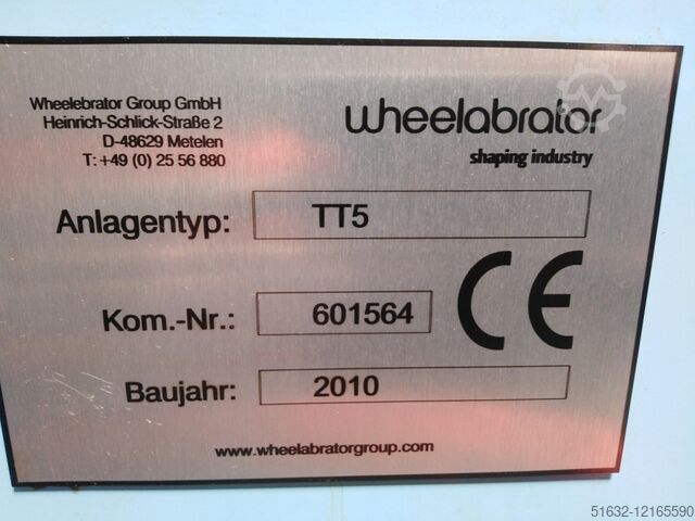 Sandblasting unit, shot blasting unit SCHLICK Weelabrator TT 5