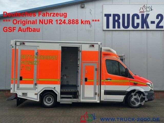 Fire truck Mercedes-Benz Sprinter 519 CDI GSF Rettung Krankenwagen 124TKM