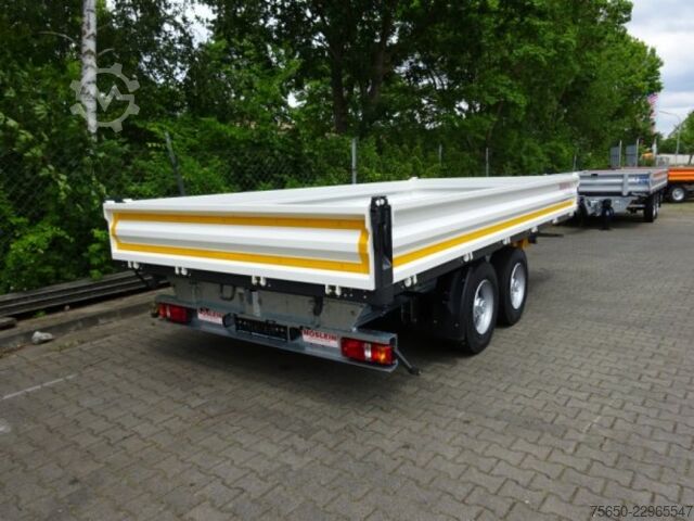 Tipper trailer Möslein TTD 13 Weiß  13 t Tandem 3- Seitenkipper Tieflader-- Neufahrzeug --