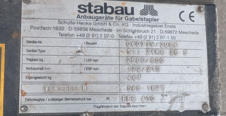 Electric 4-wheel forklift Jungheinrich EFG 430 G+E115-550DZ / tripl. Zinkenversteller //