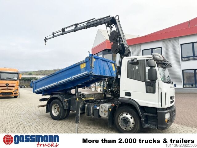 Tipper truck Iveco EuroCargo ML140E25K 4x2, EEV, Kran Hiab 077E-4