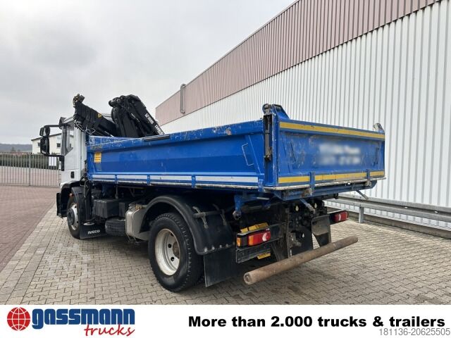 Tipper truck Iveco EuroCargo ML140E25K 4x2, EEV, Kran Hiab 077E-4