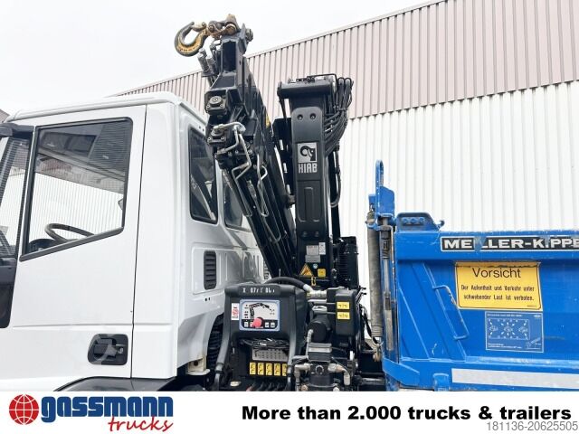 Tipper truck Iveco EuroCargo ML140E25K 4x2, EEV, Kran Hiab 077E-4