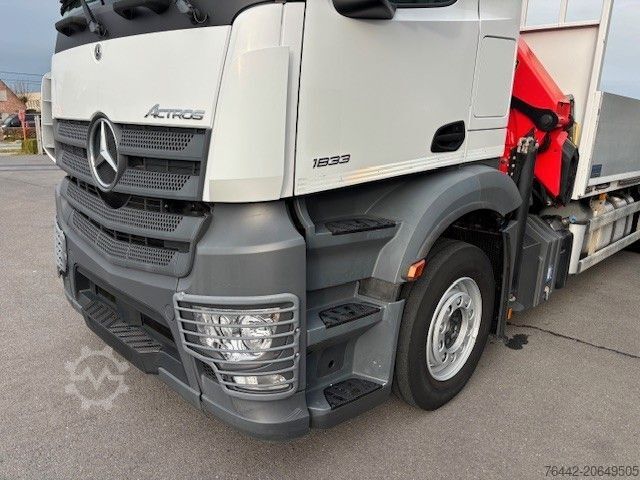Truck mounted crane MERCEDES-BENZ AROCS 1833L-PALFINGER PK14501 KRAN/FUNK/PRITSCHE