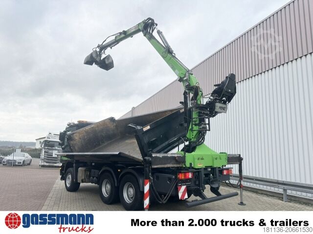 Tipper truck Mercedes-Benz Actros 3341 K 6x4, Bormatik links, Heckkran Penz