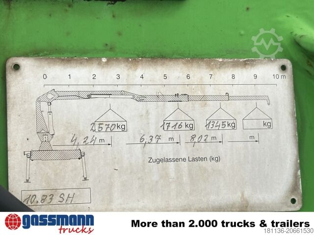 Tipper truck Mercedes-Benz Actros 3341 K 6x4, Bormatik links, Heckkran Penz