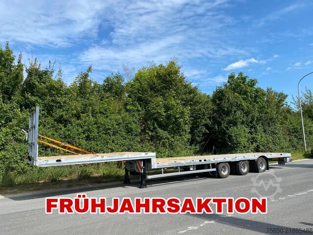 Low loader semitrailer Möslein ST 3-Plato 9,4  3 Achs Satteltieflader Plato 45 t GGfür Fertigteile, Baumaschinen oder Container