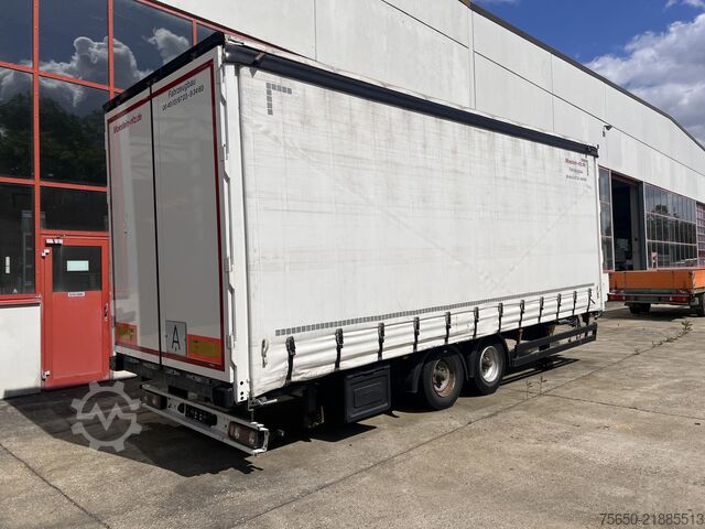 Open trailer with tarp Möslein TPW 105 D Schwebheim  Tandemplanenanhänger durchladbar