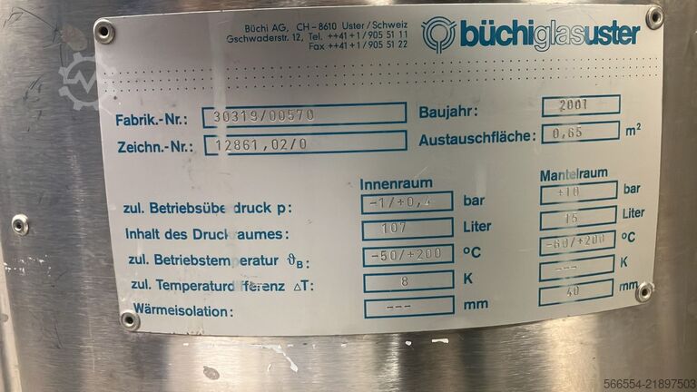Reaction and distillation plants Büchi Glas Buchi Glas Uster CR 101 spez. Prozessreaktorsystem