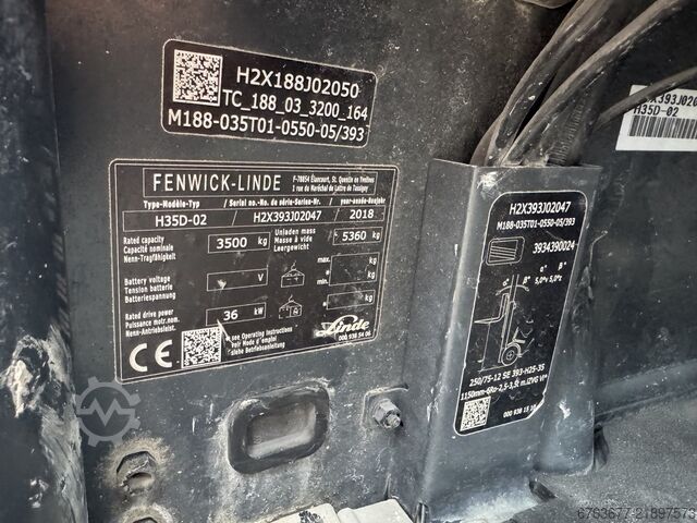 Linde H35D-02 Triplex 550 Freelift / Sideshift / Fork Positioner VW Diesel 2018 LINDE H35D-02 Triplo 550 Freelift / Sideshift / Vorkversteller VW Diesel 2018