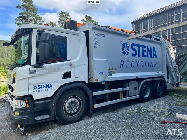 Garbage truck Scania P410 Compactor truck w/ Crane.